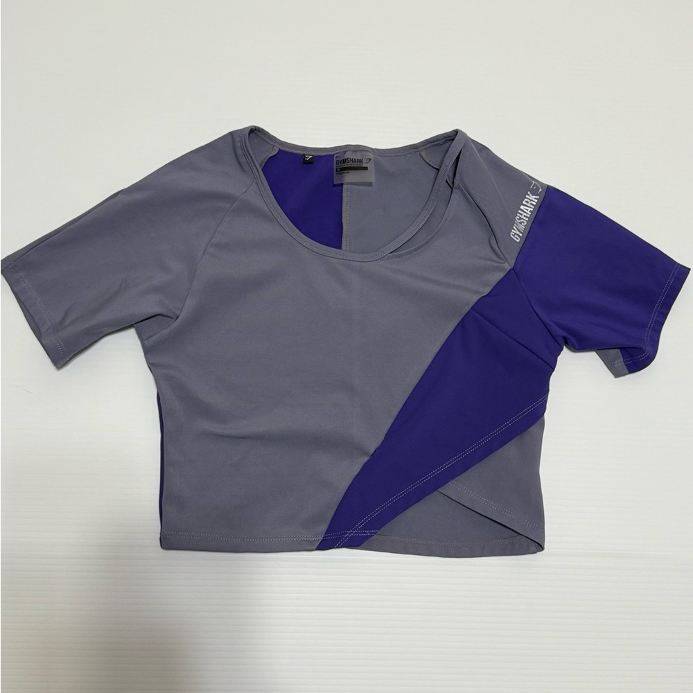 Gymshark Purple and Gray Crop Top